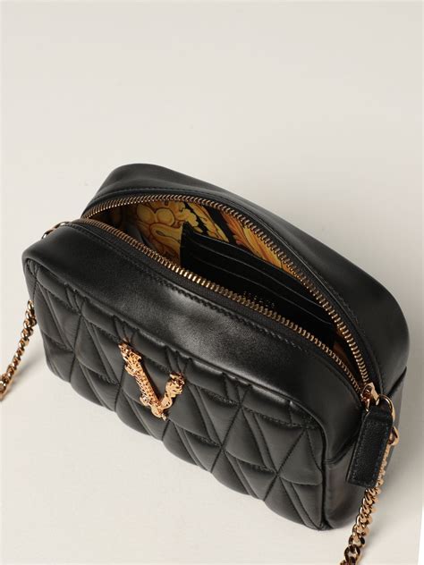 versace quilted virtus shoulder bag|Versace virtus belt bag.